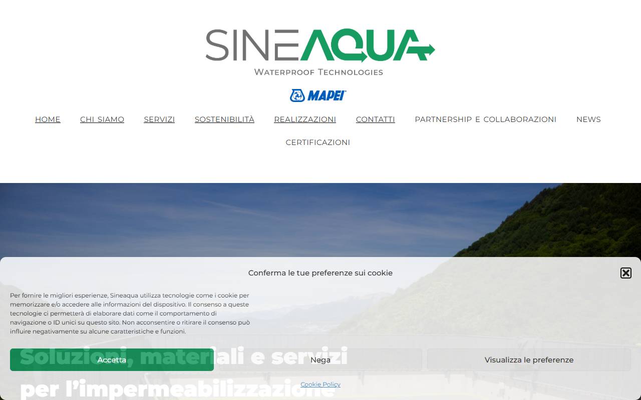 Anteprima del sito: Sineaqua SA