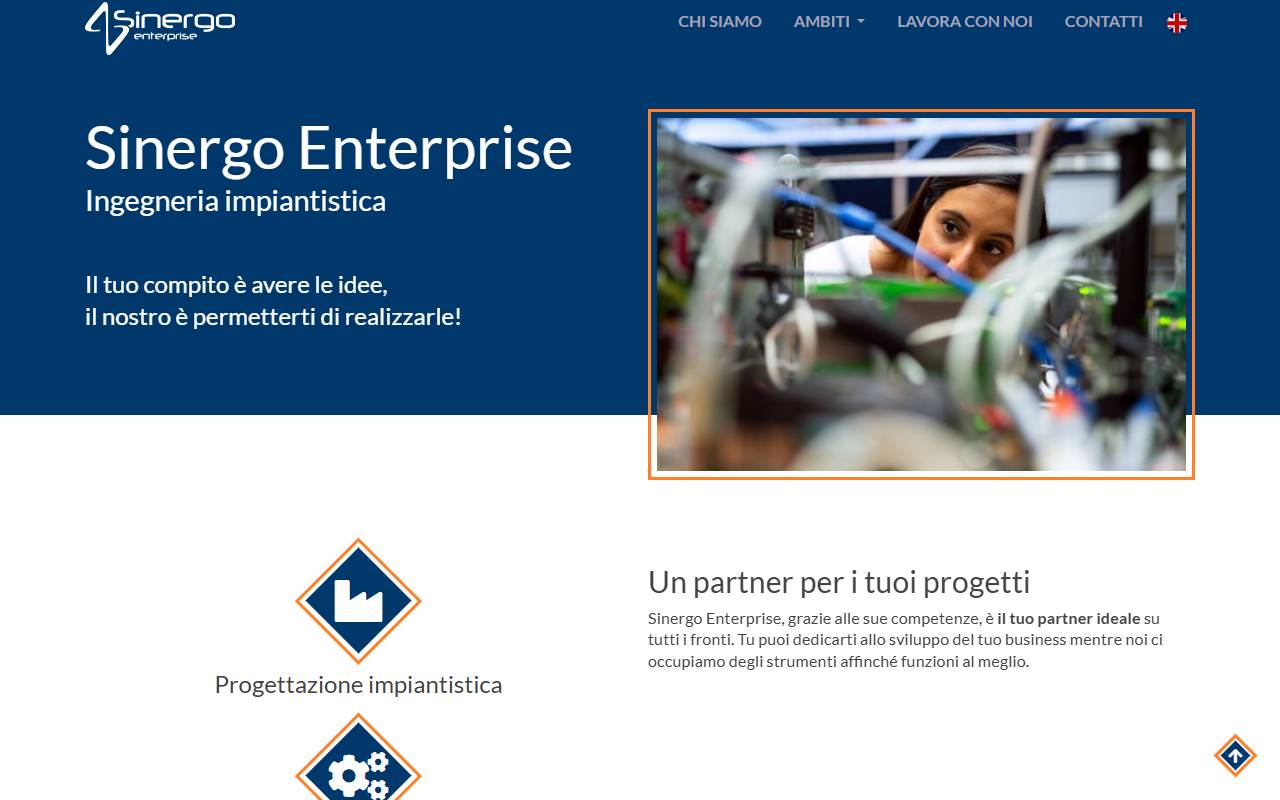 Anteprima del sito: SINERGO ENTERPRISE S.R.L., Milano, succursale di Lugano
