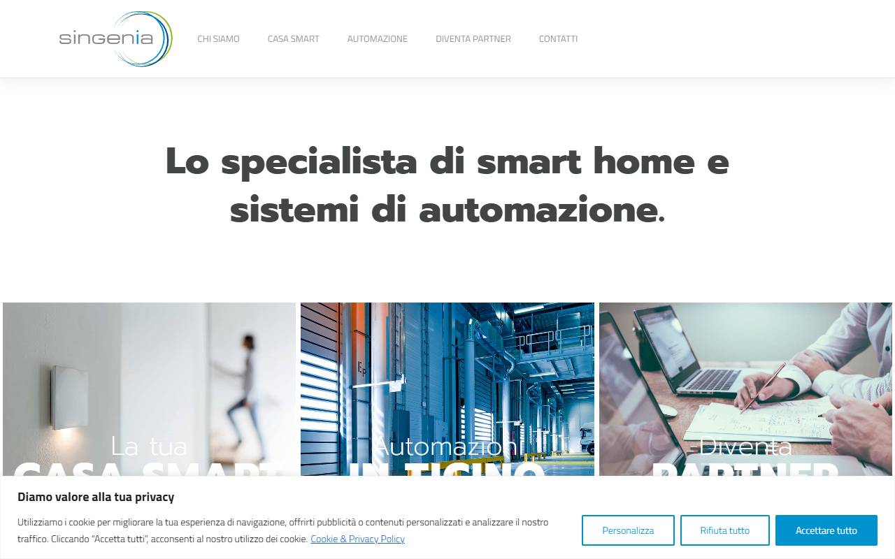 Anteprima del sito: Singenia Sagl