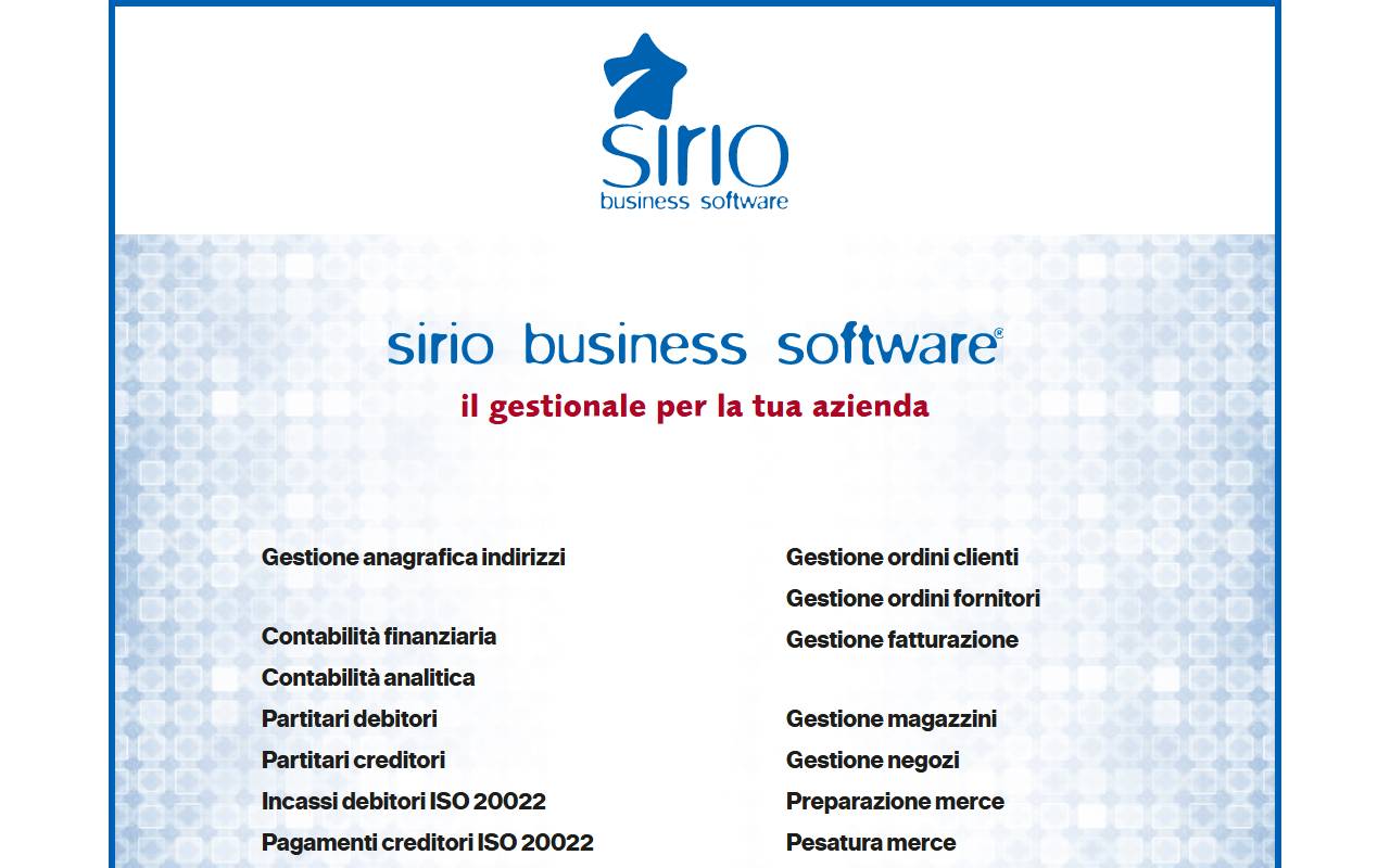 Anteprima del sito: HSI SIRIO SA