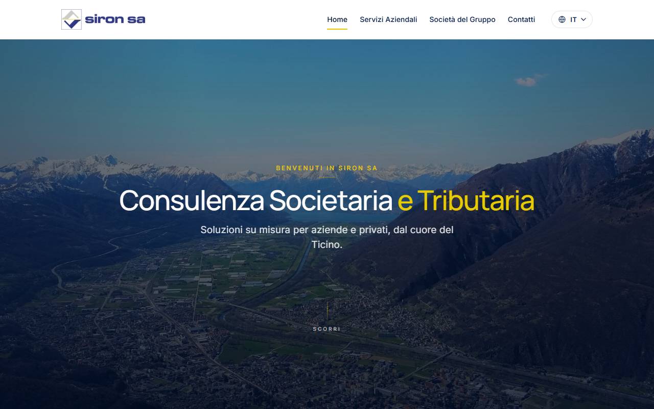 Anteprima del sito: Siron SA