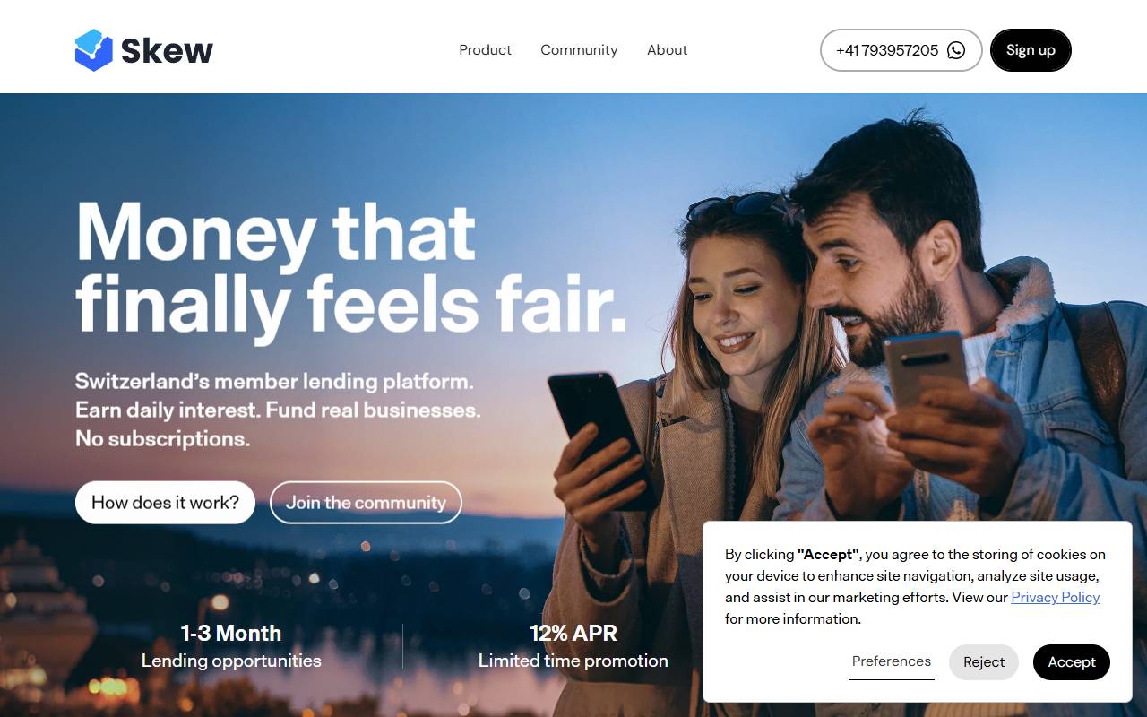 Anteprima del sito: Skew Labs SA
