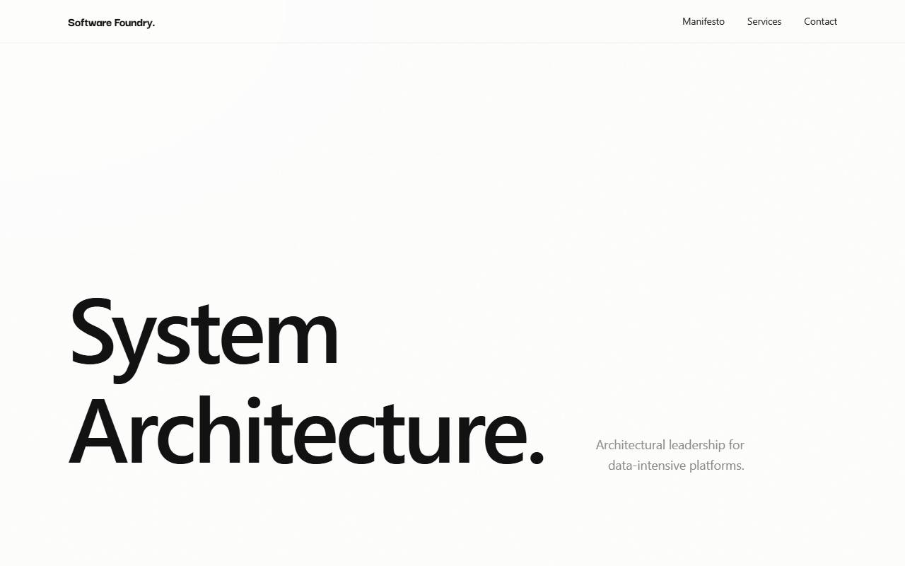 Anteprima del sito: Software Foundry Sagl