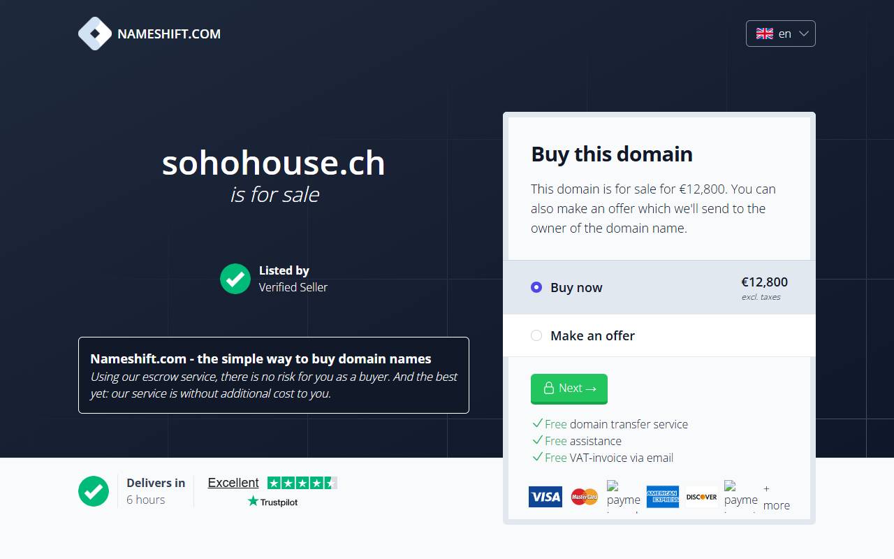 Anteprima del sito: SOHO HOUSE AG