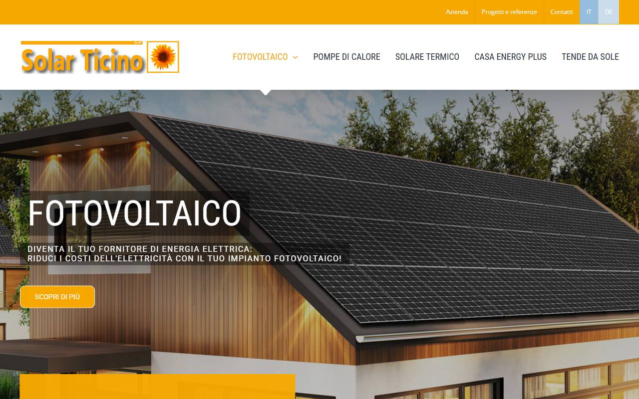 Anteprima del sito: Solar Ticino Sagl