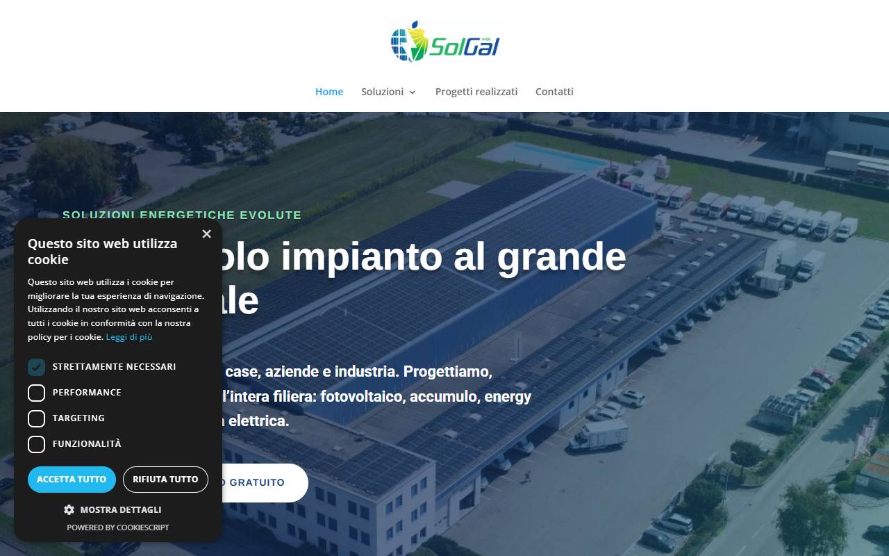 Anteprima del sito: Solgal Sagl