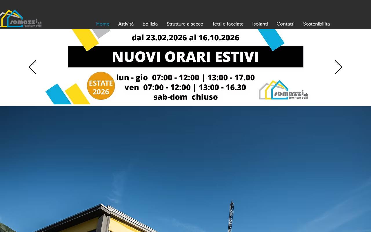 Anteprima del sito: Somazzi Dario Materiali da costruzione SA