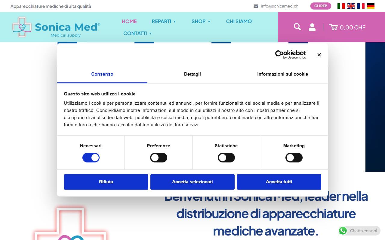 Anteprima del sito: SonicaMed GmbH