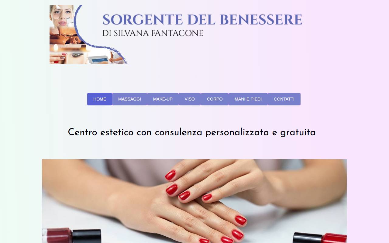 Anteprima del sito: Sorgente del Benessere di Silvana Fantacone