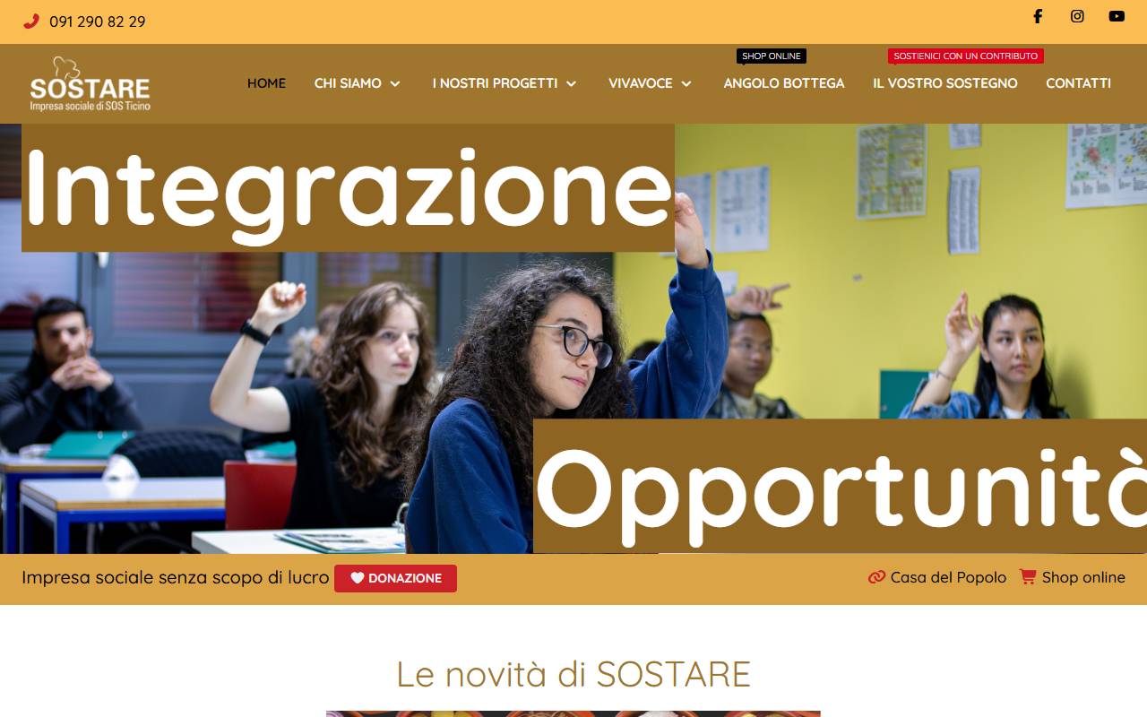 Anteprima del sito: Sostare Sagl