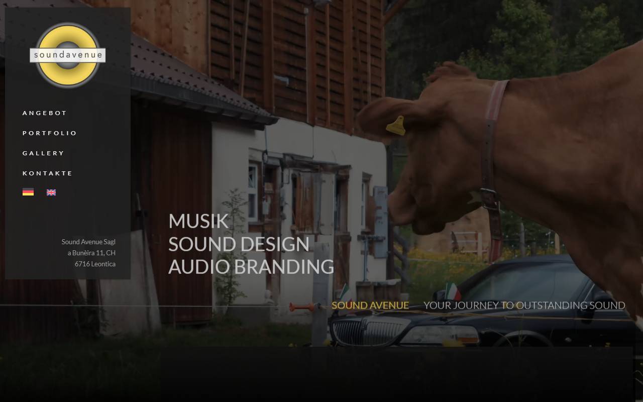 Anteprima del sito: Sound Avenue Sagl