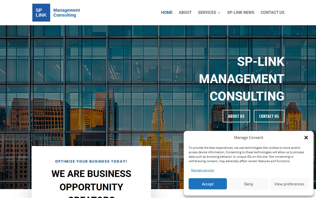 Anteprima del sito: SP LINK Consulting Sagl