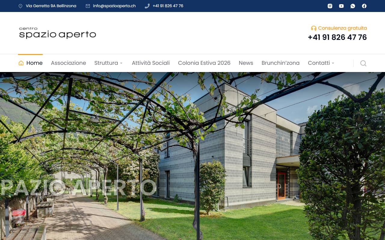 Anteprima del sito: Associazione Spazio Aperto