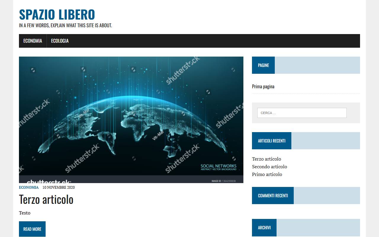Anteprima del sito: Spazio Libero SNC