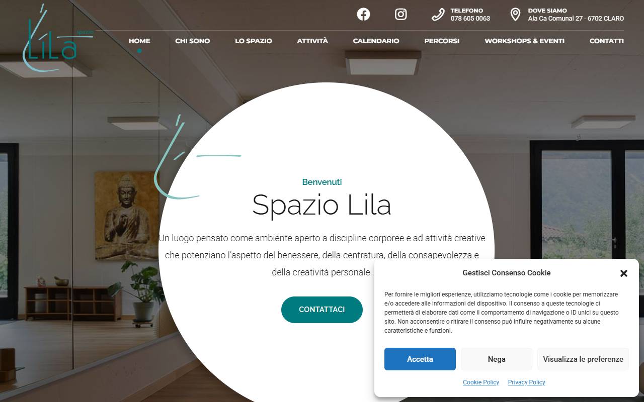 Anteprima del sito: Spazio Lila di Simona Gemetti