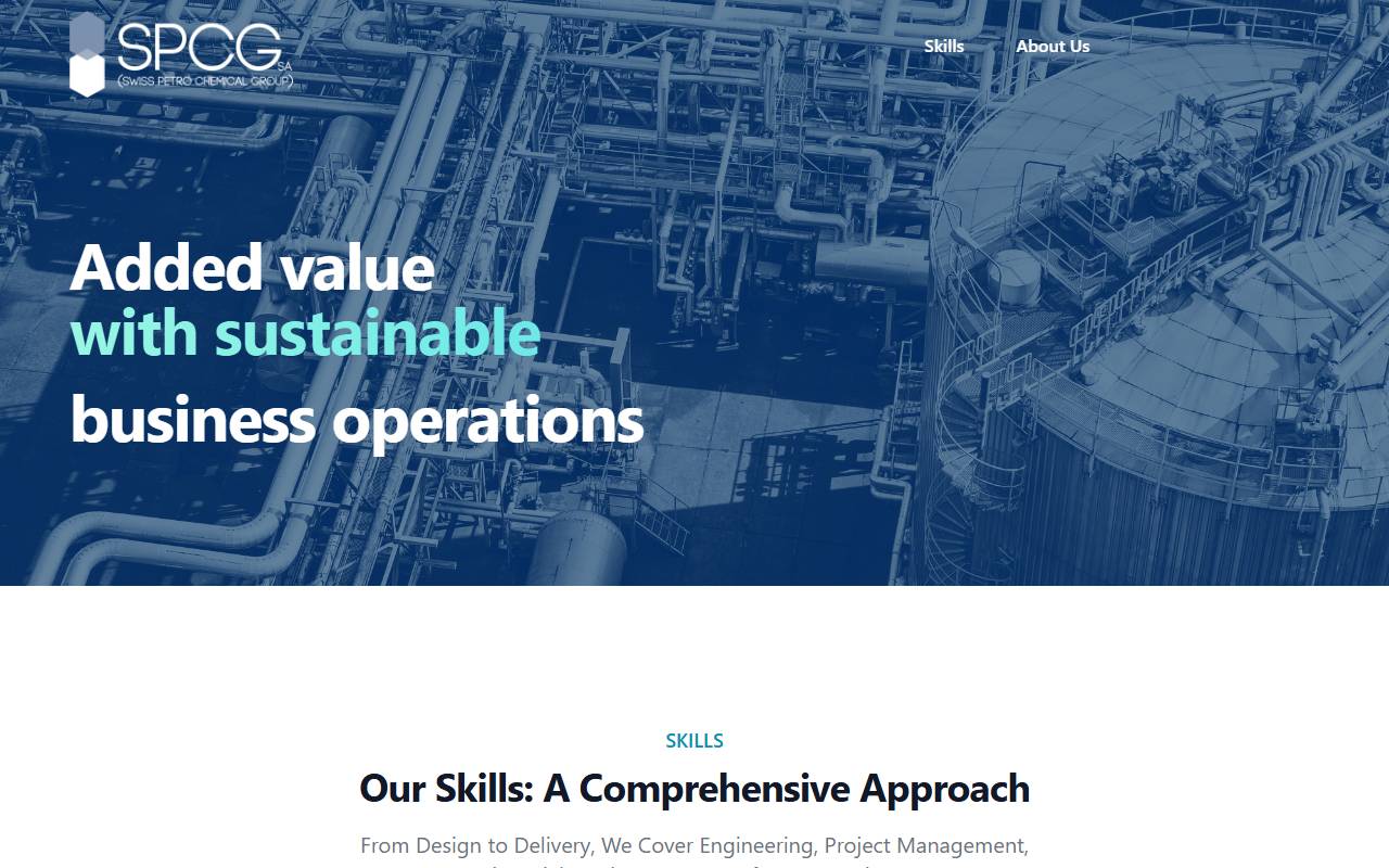 Anteprima del sito: SPCG (Swiss Petro Chemical Group) SA