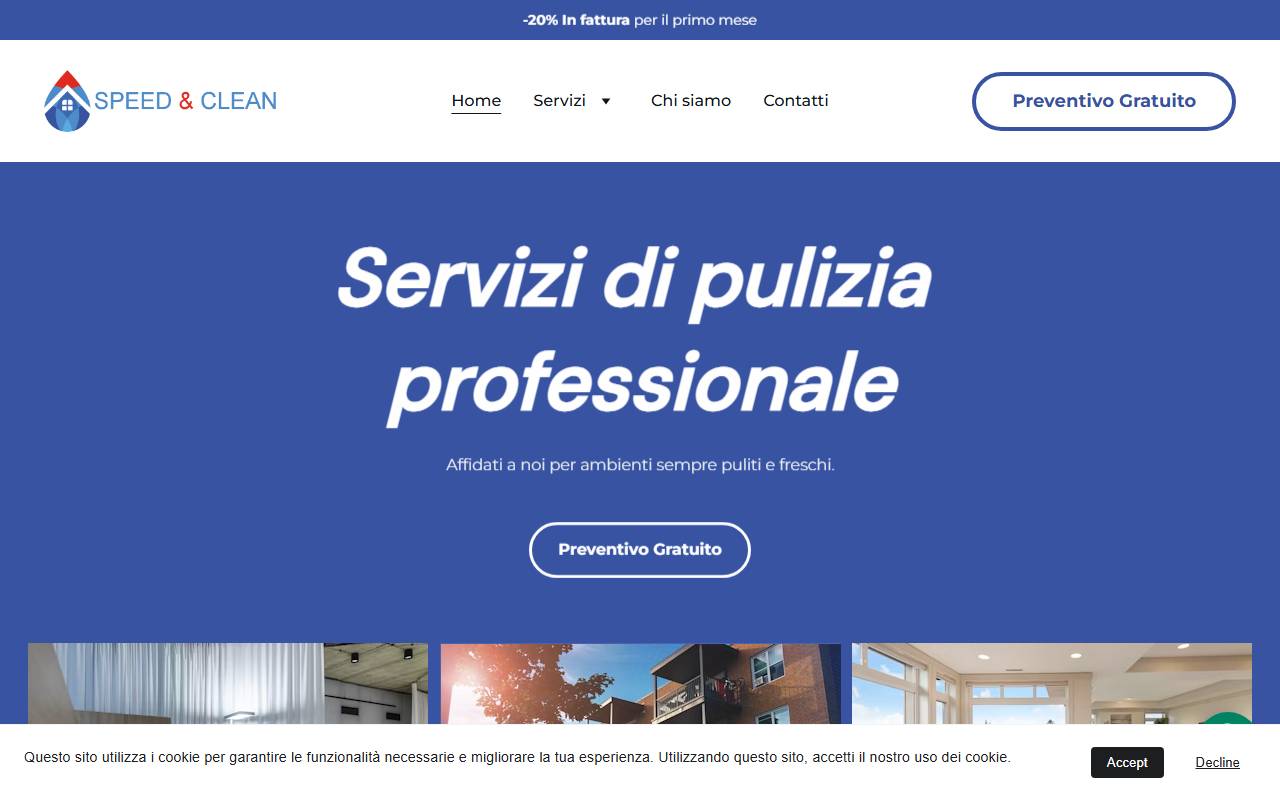 Anteprima del sito: Speed & Clean Sagl