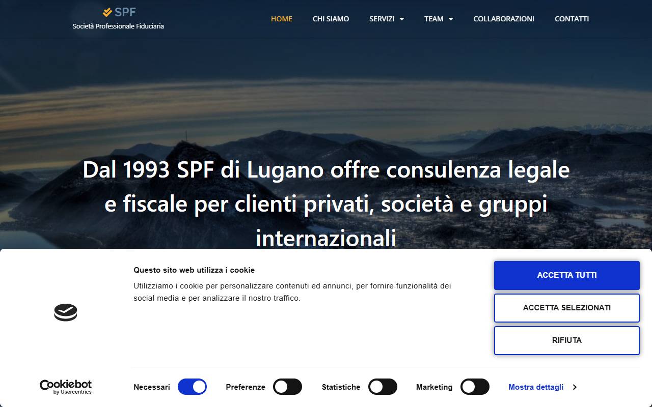 Anteprima del sito: S.P.F. Società Professionale Fiduciaria SA