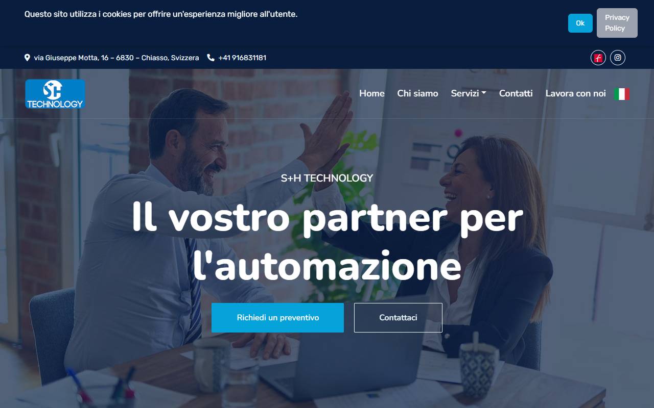 Anteprima del sito: S + H TECHNOLOGY SA