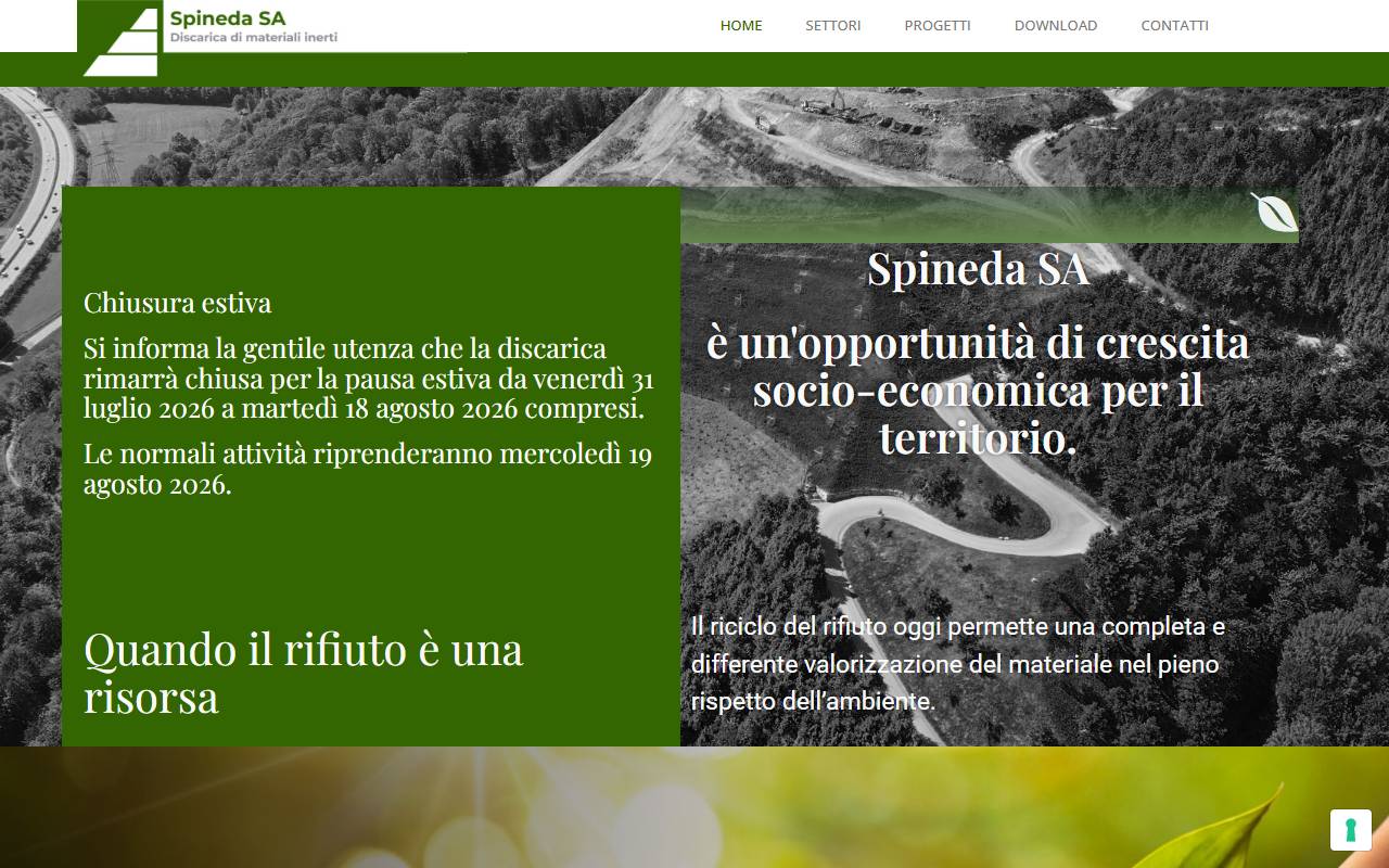 Anteprima del sito: SPINEDA SA