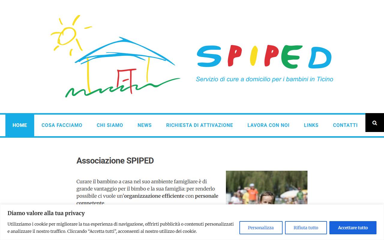 Anteprima del sito: Associazione Spiped