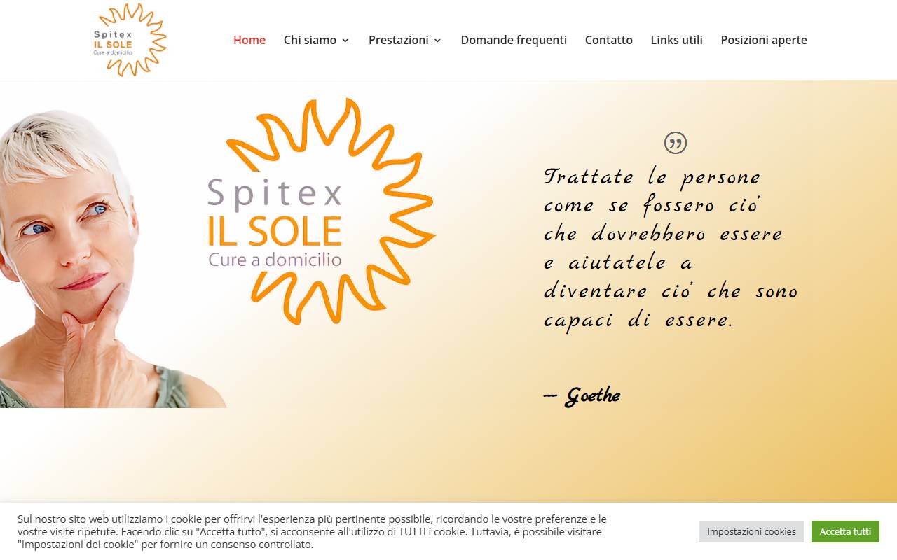 Anteprima del sito: Spitex IL SOLE Sagl