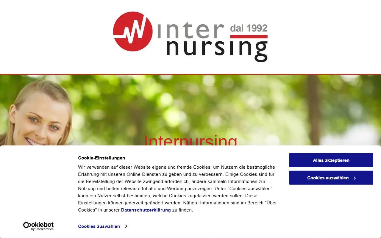 Anteprima del sito: Internursing SA