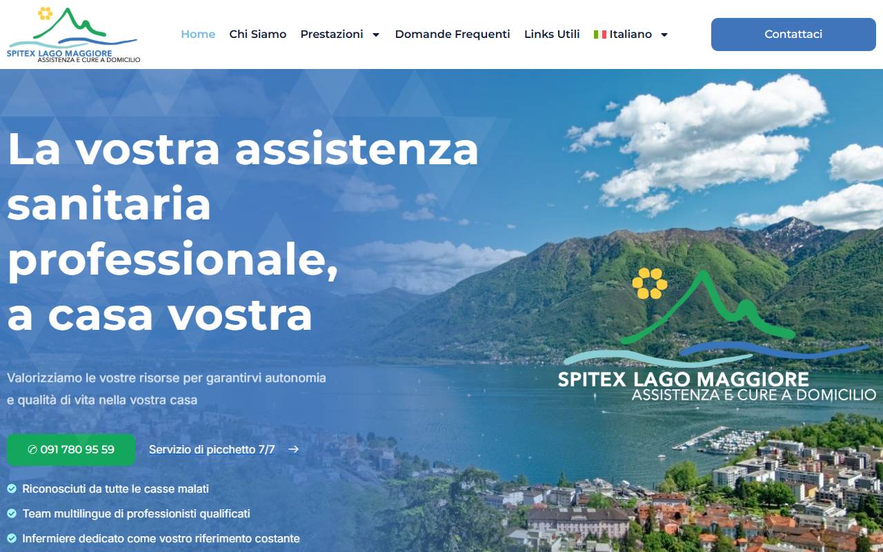 Anteprima del sito: Spitex Lago Maggiore Sagl