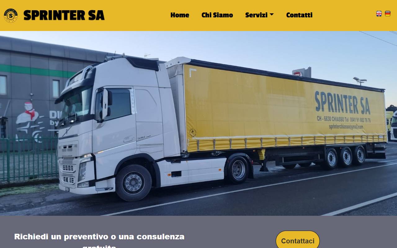 Anteprima del sito: Sprinter SA