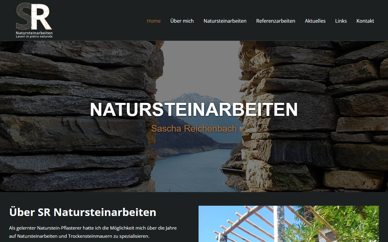 Anteprima del sito: Sascha Reichenbach Natursteinarbeiten
