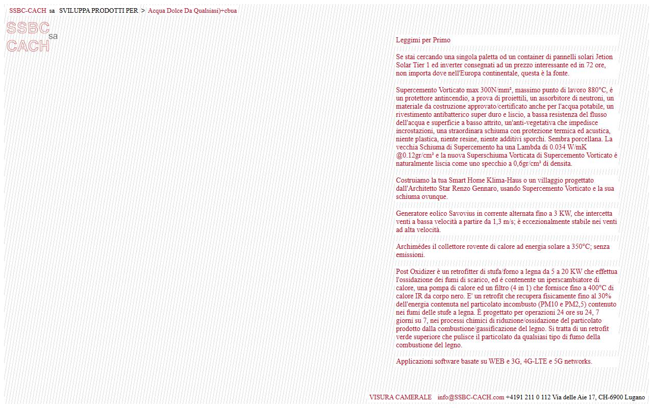 Anteprima del sito: SSBC-CACH SA