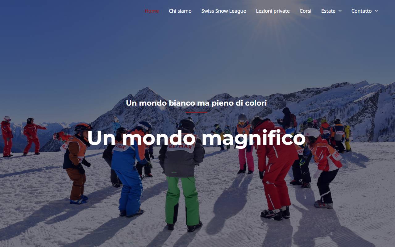 Anteprima del sito: Scuola Svizzera di Sci Lago Maggiore e Valli SA
