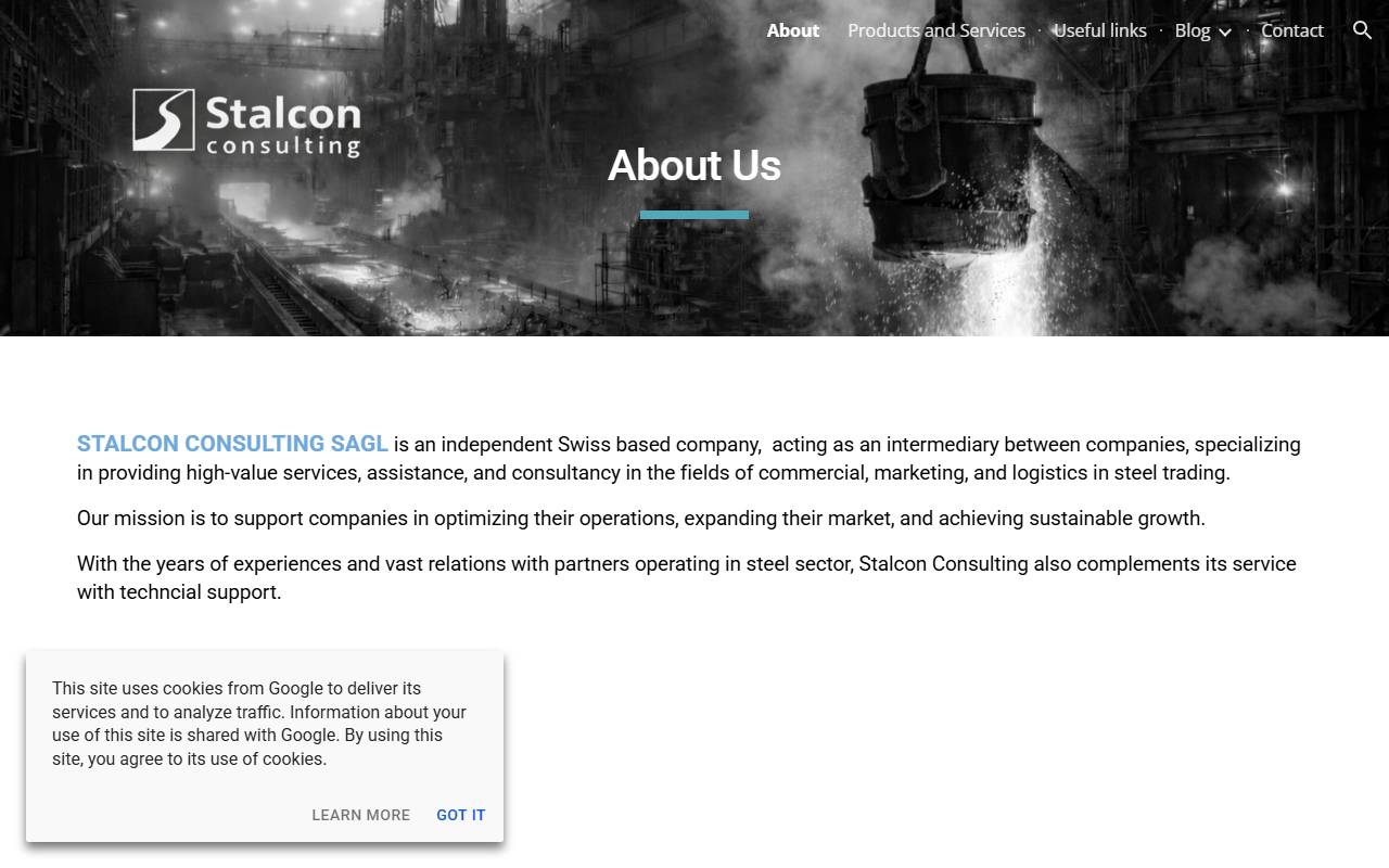 Anteprima del sito: Stalcon Consulting Sagl