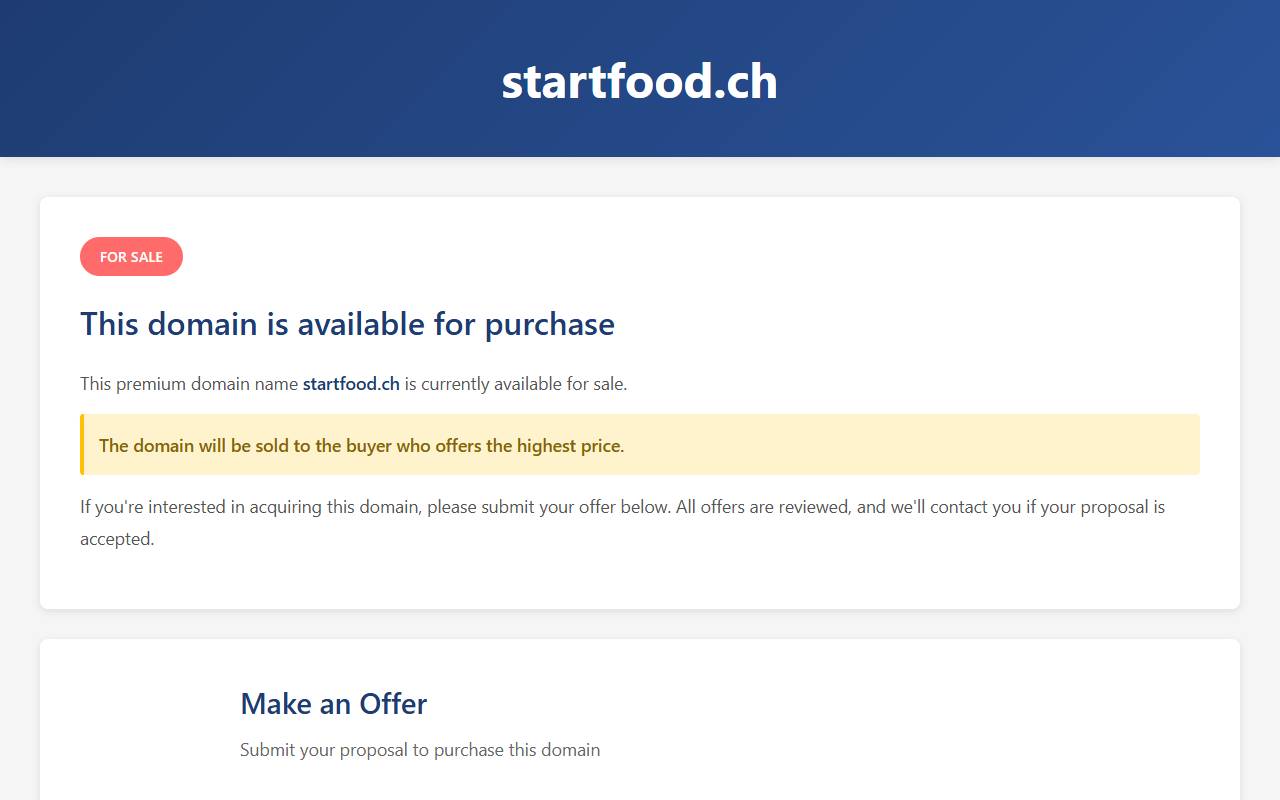 Anteprima del sito: START FOOD SA