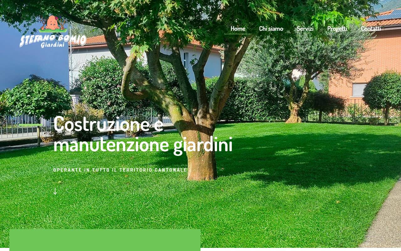 Anteprima del sito: Stefano Bomio Giardini