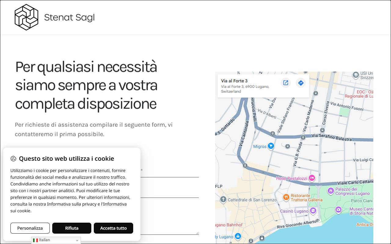 Anteprima del sito: Stenat Sagl