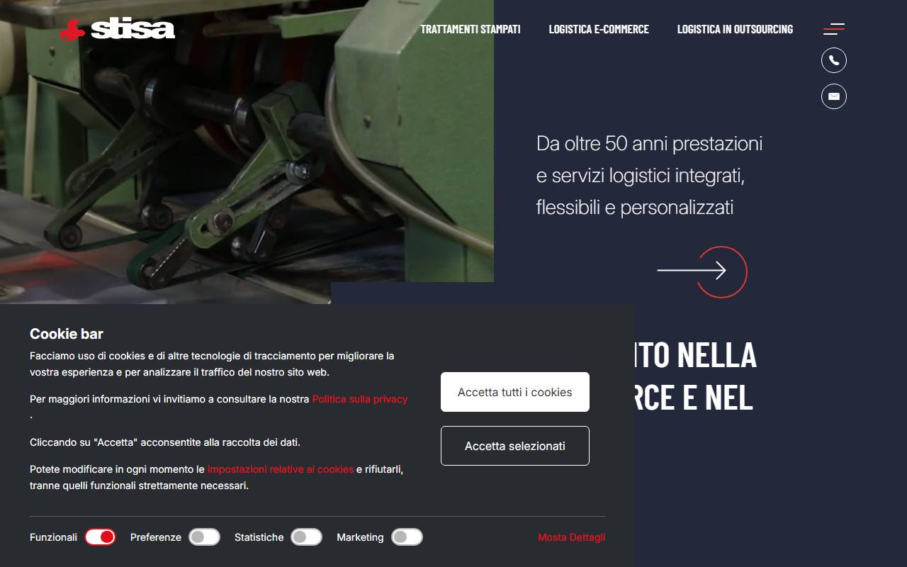 Anteprima del sito: Stisa Sviluppo Traffici Internazionali SA
