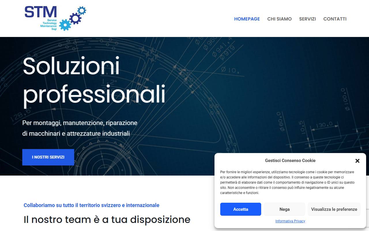 Anteprima del sito: S.T.M. Service Technology Maintenance Sagl