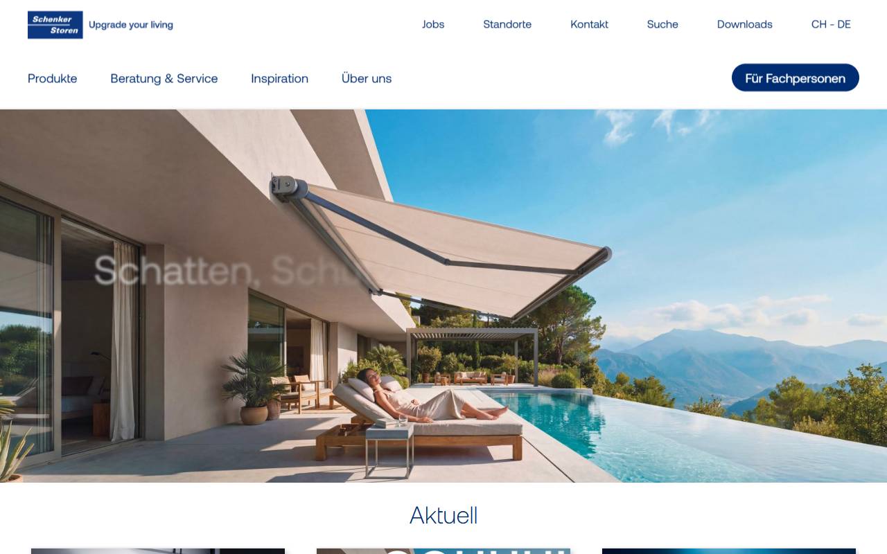 Anteprima del sito: Tende Schenker SA succursale Ticino
