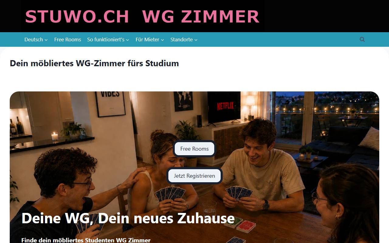 Anteprima del sito: Student Living SA