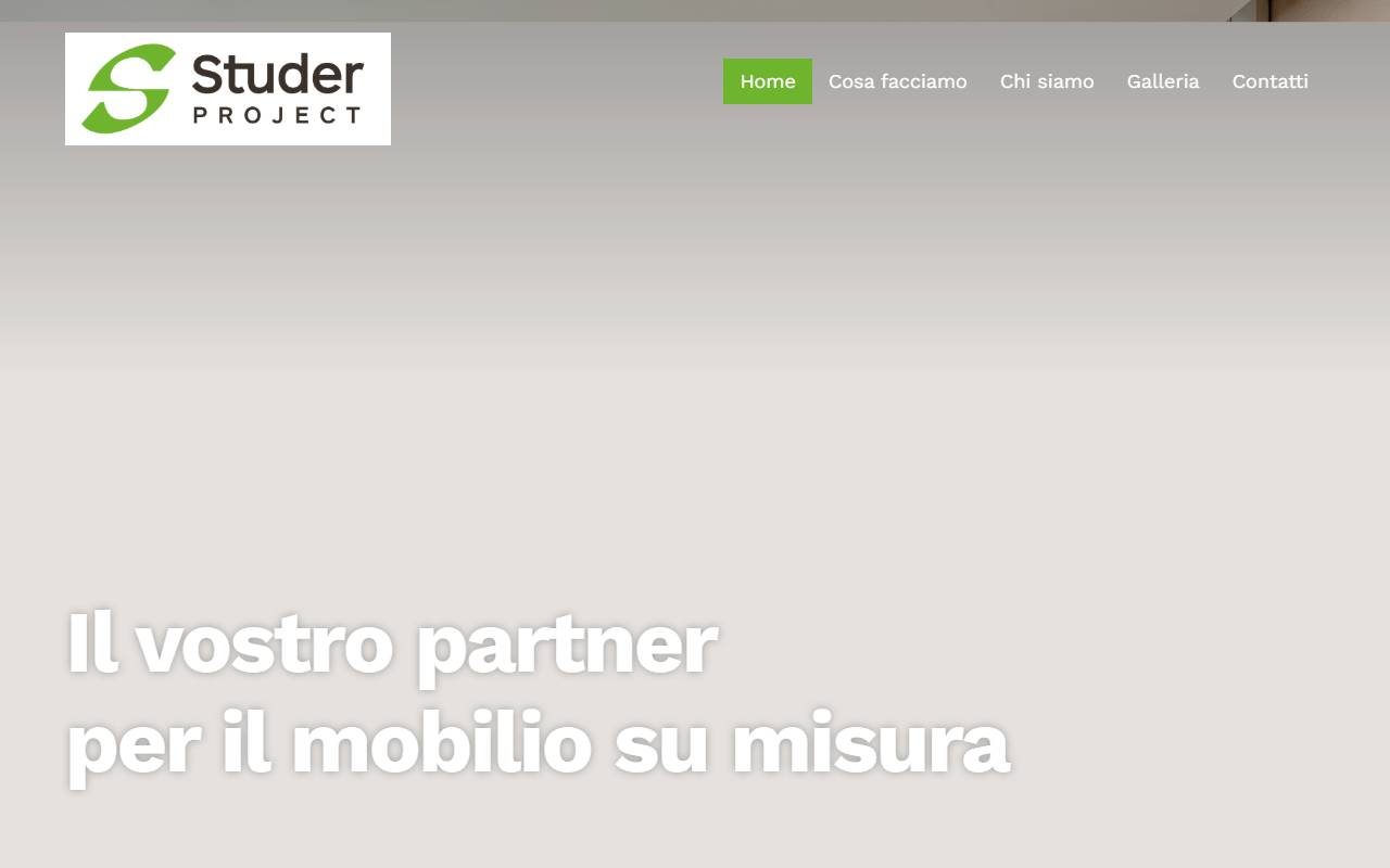 Anteprima del sito: Studer Project Sagl