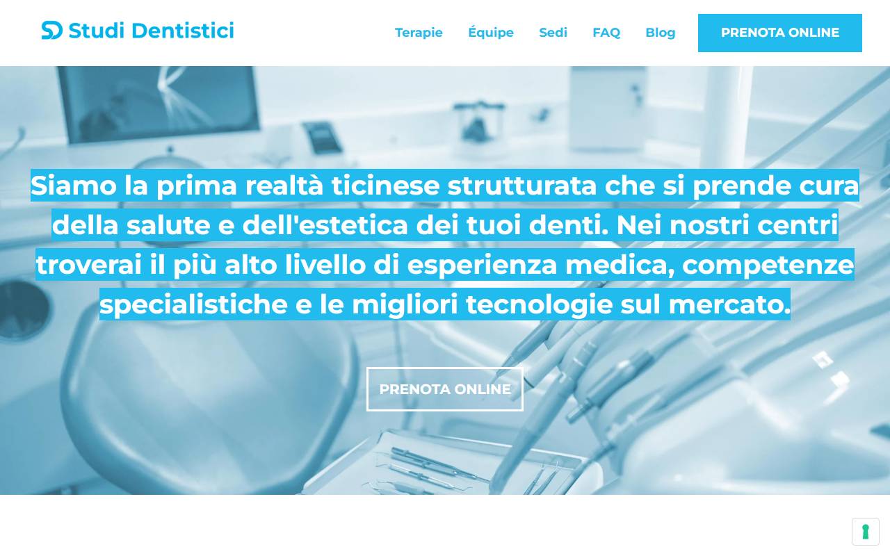 Anteprima del sito: SD Studi dentistici SA