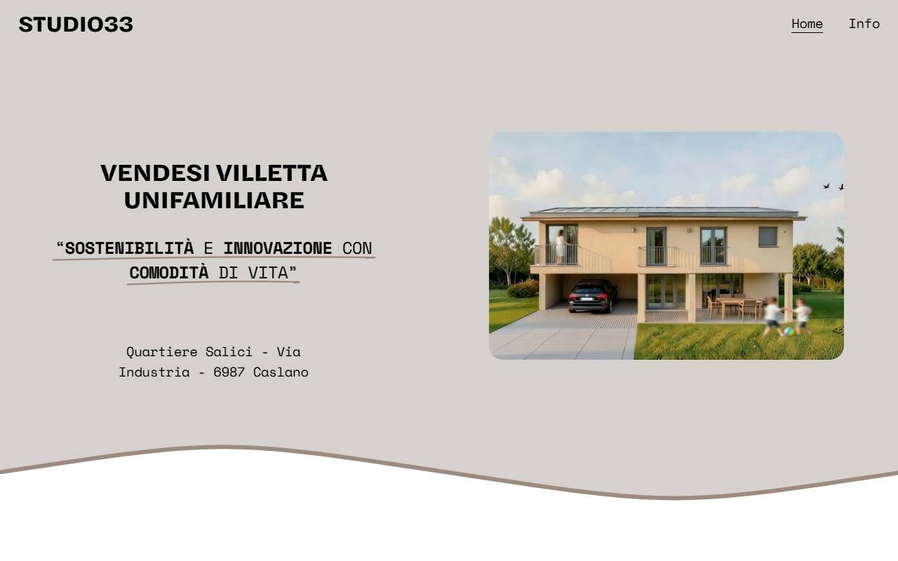 Anteprima del sito: STUDIO33 Sagl