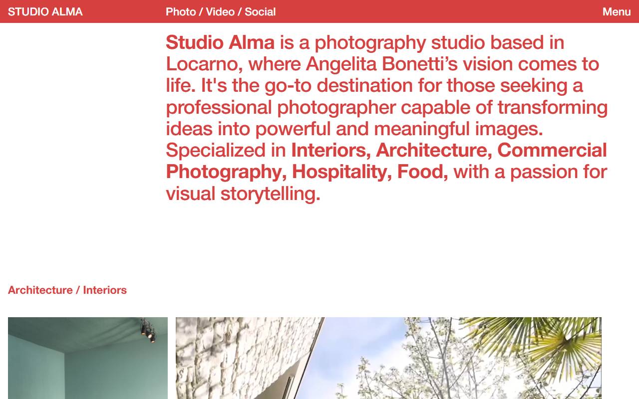 Anteprima del sito: Studio Alma Sagl
