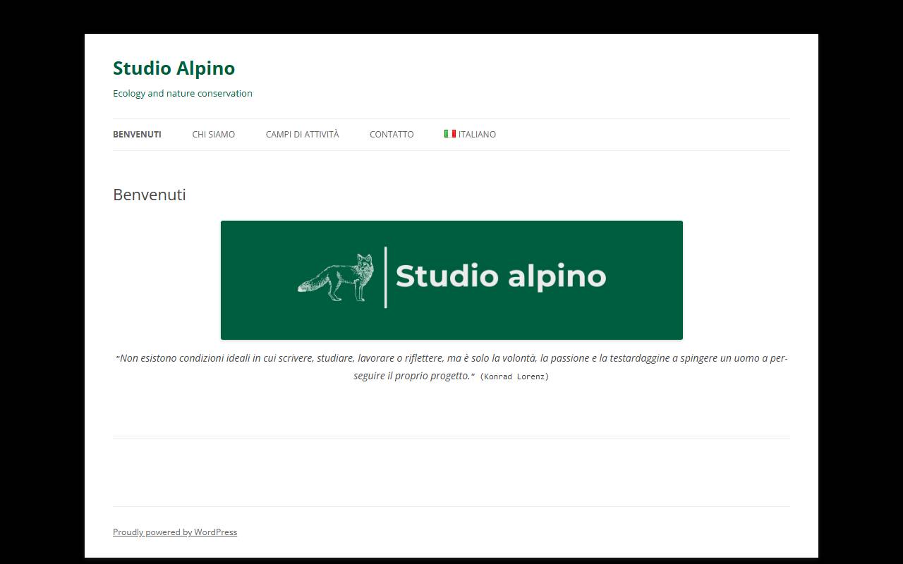 Anteprima del sito: Studio alpino Tettamanti