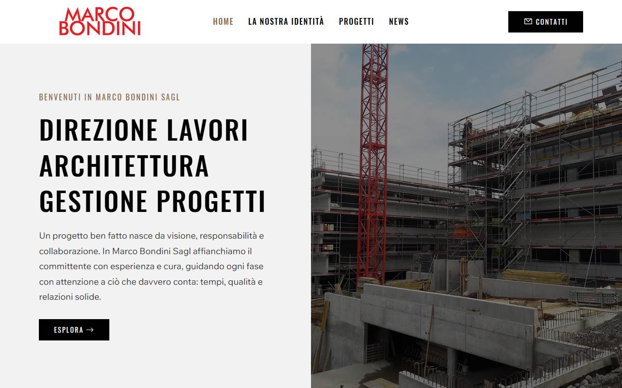 Anteprima del sito: Marco Bondini Sagl