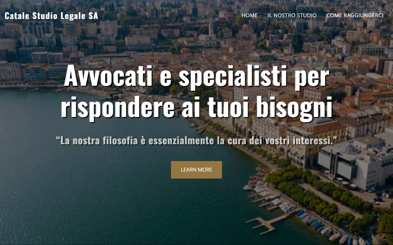 Anteprima del sito: Catale Studio Legale SA