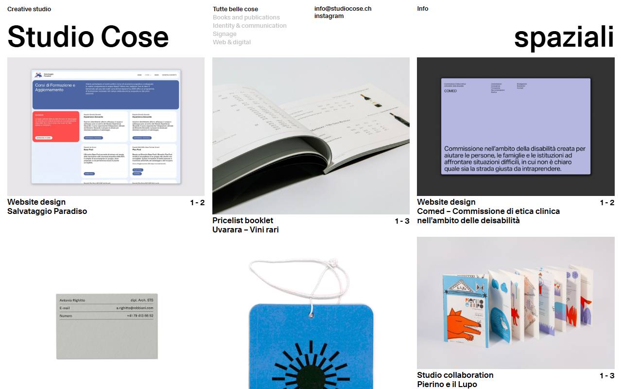 Anteprima del sito: Studio Cose Sagl