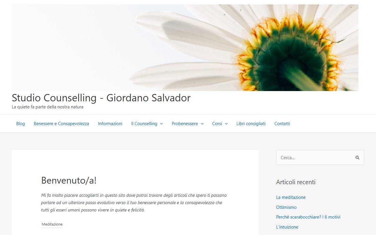 Anteprima del sito: Studio counselling Giordano Salvador