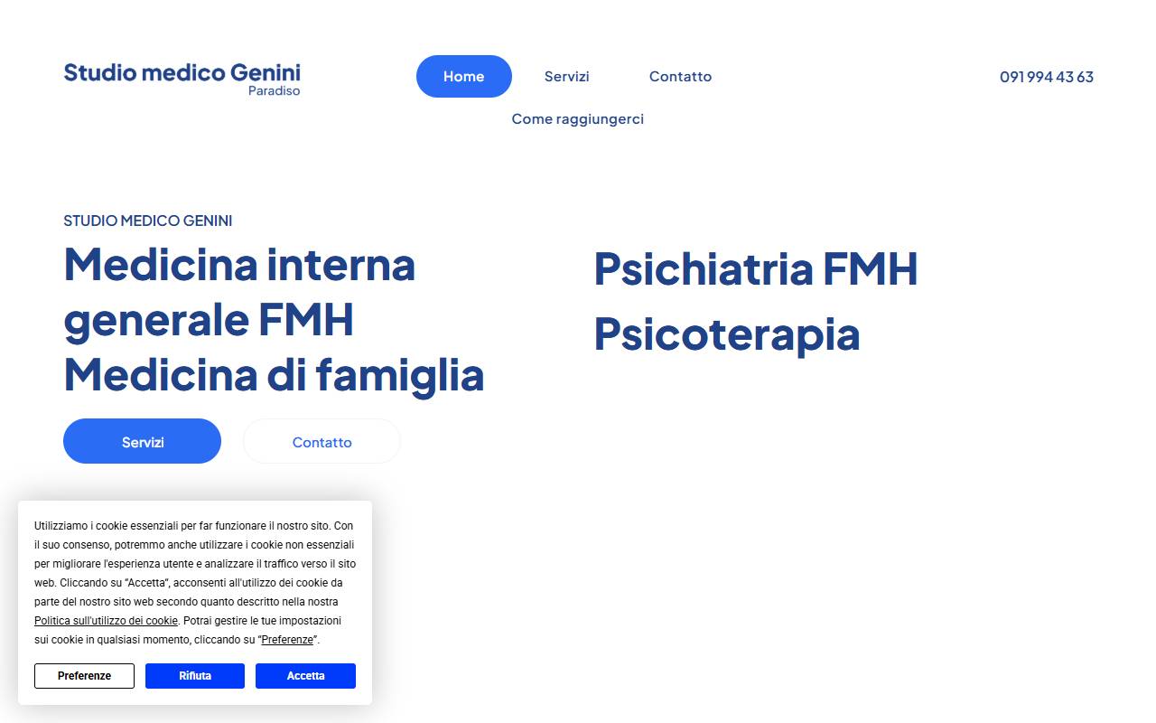 Anteprima del sito: Centro Medico Genini Sagl